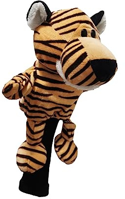 Couvre-club de golf de qualité supérieure pour conducteurs – Housse de protection en peluche avec finition exquise – 20 x 10 x 10 cm – Tigres