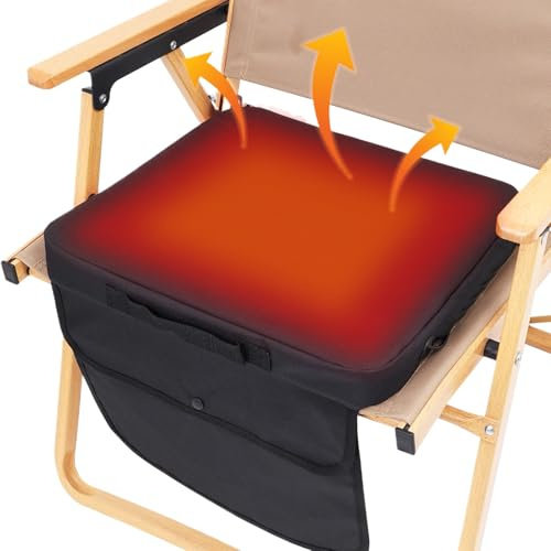 Genérico Cojín Térmico para Gradas | Antideslizante Plegable Calentador con Bolsillo,Calentador Plegable | para Coche Oficina Hogar Conciertos Silla de Ruedas Camping