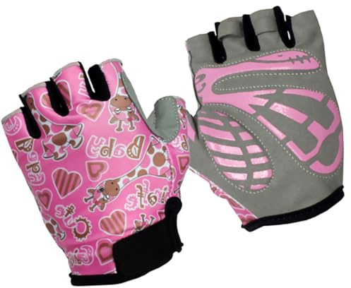 BEBEMOKO Halbfingerhandschuhe für Mädchen Rutschfestes Nylon Material Verstellbares Handgelenk für Outdoor Sport und Fitness Aktivitäten
