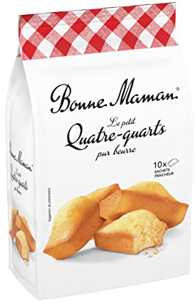 Bonne Maman Petit Quatre-Quart Pur-Beurre - 10 Petits Quatre-Quarts emballés individuellement - le sachet de 300g