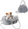 Hundetragetasche, Vertellbar, Schultergurt, Haustiertragetasche, Transport, Katzentasche, Reisetasche, Camping, Tasche, Asche, 47x29x32 cm