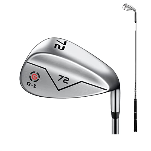 Golf Sand Wedge Club, 72 Grad Golfkeile, Edelstahl, Rechtshänder - CNC-Textur, Silber - Premium Golf Geschenk & Zubehör