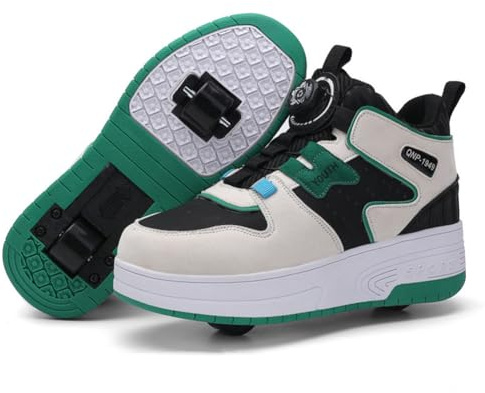 ENEN Schuhe mit Rollen für Jungen & Mädchen, Streetstyle Outdoor Turnschuhe mit Rollen Versenkbarer, Schuhe mit Rollen Kinder, 2-in-1 Roller Schuhe Turnschuhe mit Räder