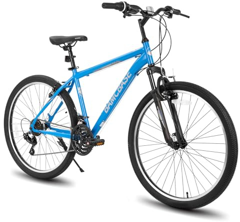 Hiland 29 Inch Mountain Bike, Mens Womens MTB with 21 Speeds, High-Tensile Steel Frame, V Brake, Hardtail Bicycle for Adults Blue