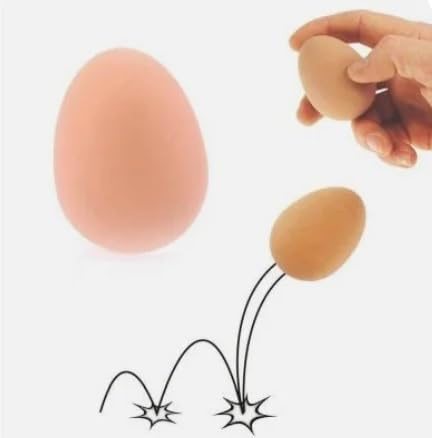 Faux œuf rebondissant très réaliste, farce et attrape, accessoire de théâtre, balle rebondissante - 107