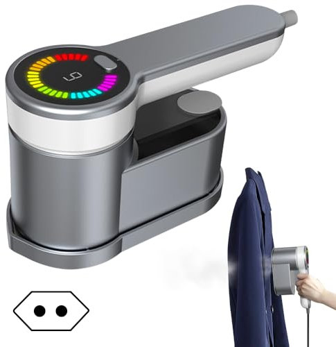 Ferro da Stiro Viaggio Stiratore Verticale,Travel Clothes Steamer Portable Iron,2 in 1 Mini Stiratrice Portatile LCD-1200W Riscaldamento Rapido con Capacità 120ml - Ferro da Vapore Togliere le Pieghe