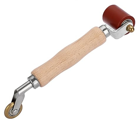 Sumnacon 2 in 1 Welding Handheld Roller, 40mm Silicone Seam Roller and 6mm Interal Corner Brass Penny Roller for PVC/TPO/EPDM Ply Roofing Tape, Sound Deadening, Banner, Wallpaper