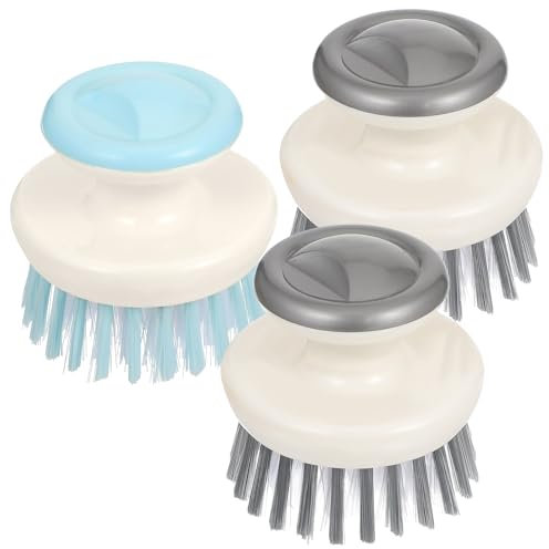 ElevateTech 3PCS Dish Scrub Brush Palm Brush Dish Scrubber with Ergonomic Grip Dish Scrubber with Stiff Bristles Kitchen Scrub Brushes for Cleaning Dish Scrubber with Stiff Bristles for Sink Pots Pans