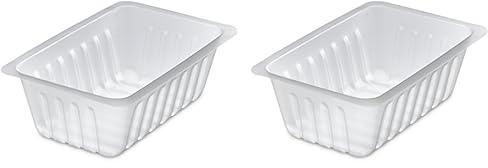 GUILLIN - CAISSIPACK BT375 Sachet DE 250 Barquettes Charcutiere 375cc, Polystyrène, Transparent, 13,8 x 9 x 4,6 cm, Translucide (Lot de 2)