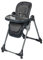 Bebeconfort Olea, chaise haute, 0 à 3 ans, 0 à 15 kg, entièrement réglable, 9 positions de hauteur et 3 d’inclinaison, nettoyage facile, 4 roues pivotantes, pliage compact, Tinted Graphite