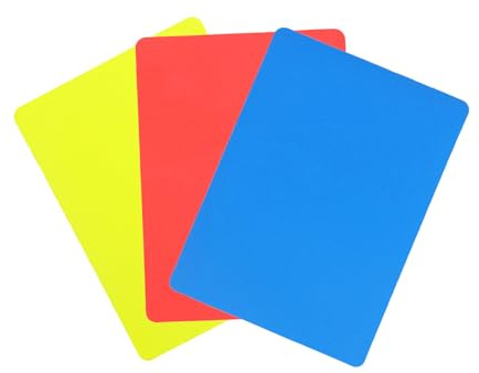 Fußball-Schiedsrichterkarten, Hochsichtbarkeitsset, 3-teilig, professionelles Richterwerkzeug, Sport-Officiating Ausrüstung, einfach zu bedienendes Schiedsrichterzubehör, für Hockey, Volleyball