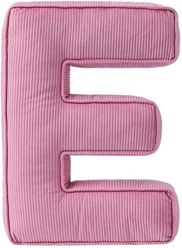 Buchstaben-Kuschel-Wurfkissen Buchstabenkissen Dekoratives Cord-Wurfkissen In Buchstabenform Rosa Buchstaben-Kissen Alphabet A Bis Z Für Sofa Schlafzimmer Wohnzimmer(E)