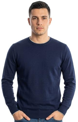 Maglifilo - Maglione Cotone Uomo Manica Lunga – Girocollo Classico