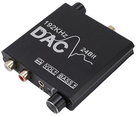 Annadue USB Digital Till Analog Ljudkonverterare, 192KHz 24Bit DAC med Justerbar Volym, Optisk Kabel 3,5 Mm Jack Converter för PC Gaming TV Media