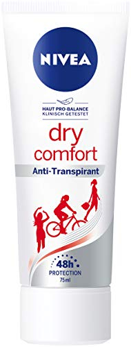 NIVEA Dry Comfort Deo Creme, Antitranspirant für jede Alltagssituation, Deodorant mit 48h Schutz, 75 ml