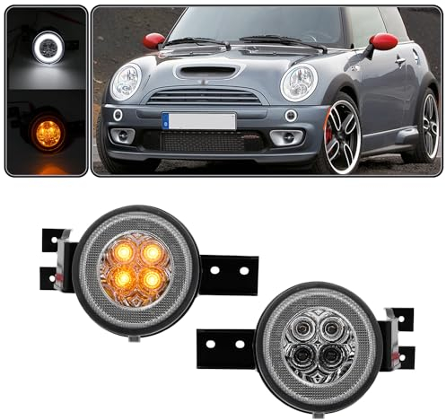 Tagfahrlicht / Blinkerleuchte für 2002–2006 M/ini Cooper R50 R53 Schrägheck 2005–2008 R52 Cabrio 2 Stück klare Gläser