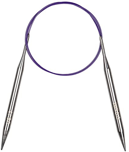Coopay Aiguilles à Tricoter Circulaires 100 cm, 9,0 mm en Acier Inoxydable avec Câble Flexible