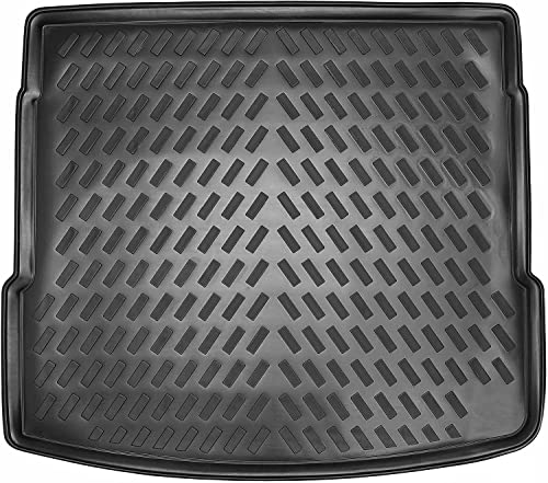 Elmasline Tapis de Coffre en Caoutchouc 3D pour Citroën C5 Aircross Crossover 2017-2025 (Plancher de Chargement supérieur) | Bac de Coffre en Caoutchouc avec Bords Extra Hauts | Accessoires Auto