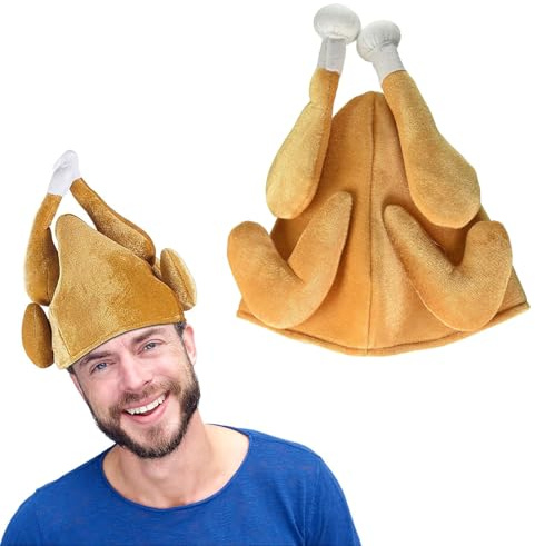 SEMINISMAR Chapeau de Noël en Forme de Dinde Farcie - Déguisement Amusant pour Adulte - Chapeau Fantaisie Poulet