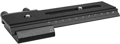 Quick Release Plate,LP-01 Macro Long Focusing ClosE Up Sliding Mounting Plate Slide Rail Aluminium Alloy Focus Rail Camera Mount Accessory for DSLR Cameras
