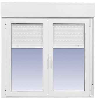 Ventanastock Aluminio 1000x1155 Practicable Oscilobatiente Con Persiana de PVC 2 hojas