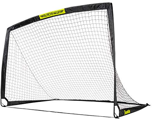 Franklin Sports Blackhawk Backyard Soccer Goal - Portable Kids Soccer Net - Pop Up Folding Indoor + Outdoor Goals - 6'6 x 3'3 - Black