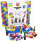 abeec Block Tech Storage Box- Carry Case for Kids- Building Block Set- Building Bricks-Storage Box Includes 250 Blocks, 4 Different Action Figures & More!