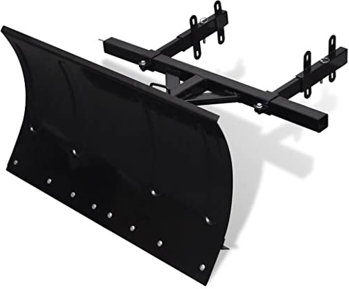 WIFESE Pala quitanieves de 80 x 44 cm para quitanieves, pala quitanieves para coche, quitanieves, quitanieves, 5 ángulos, ajustable, acero negro
