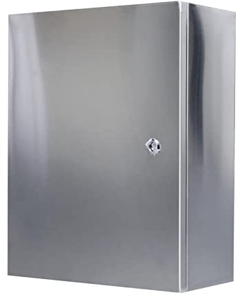 Elektrischer Anschlusskasten aus Edelstahl, an der Wand montiert, wasserdicht und staubdicht, Metallkasten, Zählerkasten, Schaltschrank mit Sicherheitsschlössern und Montageplatten ( Size : 300*250*15