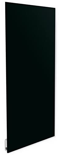 Ilo - Radiateur électrique plat panneau rayonnant en verre 120x60cm 750W convertible en sèche serviette Couleur - Noir, Thermostat - NON