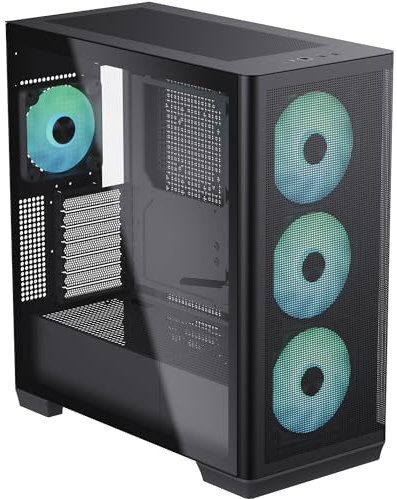 APNX C1 Midi-Tower ATX-Gehäuse, Tempered Glass - schwarz