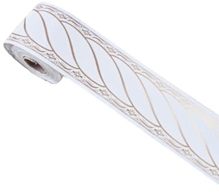 BOKIOESDE Frise de papier peint en PVC facile à appliquer, ajoute une touche d'élégance, bordure de papier peint auto-adhésive décorative multifonctionnelle, Comme indiqué 5014