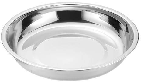 Plaques De Table En Acier Inoxydable, Assiettes De Camping Rondes épaissies Assiette à Soupe Outil De Vaisselle, Assiettes De Service De Camping Pour Barbecue (M)