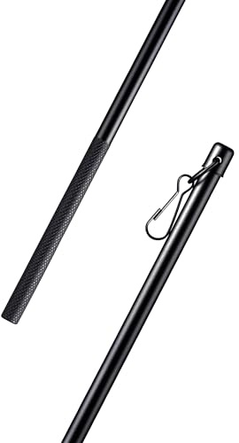 Schleuderstab aus Aluminium (125cm / Schwarz), Gardinenstab für Paneelwagen, Schiebegardine, Flächenvorhang, Vorhänge oder Gardinen