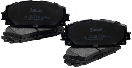 STELLOX 000 273B-SX Bremsbelagsatz, Scheibenbremse (4 Stücke) – ECE-R90 Zertifizierung – mit Anti-Quietsch-Platte – Für PKW, Schwarz