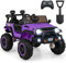 GYMAX 2-Seater Kids Ride on Car, 24V Battery Powered Toy Car with Remote Control, Lights, Music, Horn, MP3, USB & Slow Start, 4 Motors Children Electric Car for 3 Years Old+ (Purple)