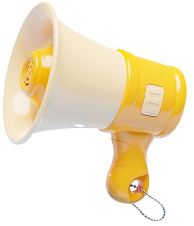 LeeQinersw Handheld Mic Megaphone Keychain Voice Speaker for Children 3-8 Years, yellow