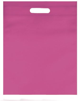 Pack de 20 Bolsas de Tela con Asa Troquelada | Medidas: 29cm (ancho) x 37cm (alto) (Rosa Magenta)