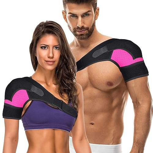 Chlffua Adjustable Support Brace for Left and Right Shoulder Brace For Women and Men Shoulder Compression Sleeve for Injury Prevention,