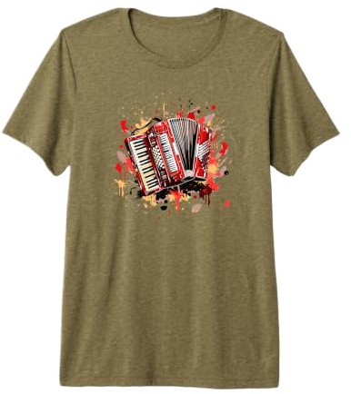 Accordéoniste Accordéon-Musicien Musique Accordéon T-Shirt Haut de Gamme