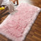 AUFELL Faux Lammfell Schaffell Teppich Longhair Fell Nachahmung Wolle Bettvorleger Sofa Matte Teppiche Teenager Zimmer Schlafzimmer Teppich für Wohnzimmer Pink 23.6 x 35.4 inch