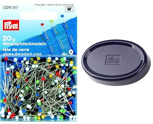 Prym 0,60 x 30 mm 20 g Nummer 9, Glass-Headed Pins & Nadelkissen, Kunststoff, blau 8x7x2 cm