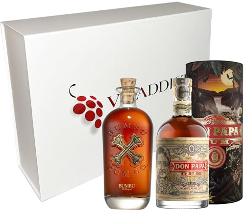 Geschenkbox VINADDICT Rums Don Papa - Bumbu - 2x70cl.