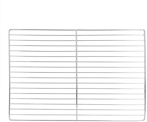MAGT Barbecue Net, Silber Edelstahl Langlebiger Grillrost Antihaft-Grillgitter für großen Grillofen(30 x 45cm)
