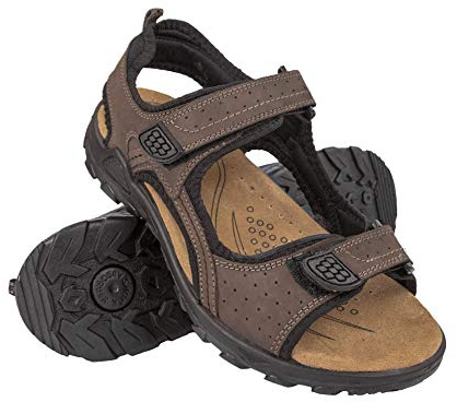 Zerimar sommarvandringsandaler Herr | Sandaler Vandring | Lädersandaler | Sandaler sommar män | Sandaler Sommar | Färg: Brun Storlek 45