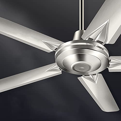WWWRL 1.4m Ventilatore da Soffitto Industriale Grande Ventilatori Domestico in Acciaio Inossidabile, Nucleo in Rame Puro Vento Forte, Ventilatore Elettrico Industriale da 100 W A 5 velocità