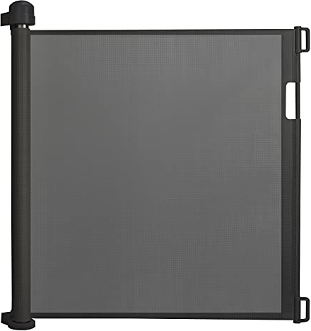 UISEBRT Türschutzgitter Ausziehbar 0-150cm, Treppenschutzgitter für Baby und Pelztiere, Kinder Schutzgitter für Innen- und Außenbereich, Schwarz