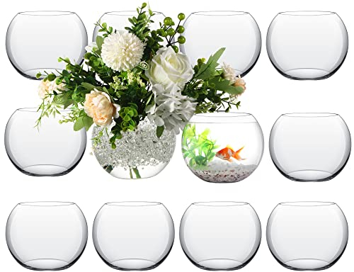 Sawysine 12 Pcs Bubble Bowl Vase Centerpiece 6''W x 5''H