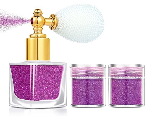 RoseFlower Spray Miroiter Corps, Maquillage en poudre pour surligneur en poudre libre à Miroiter violettes, poussière scintillante pour le corps, le visage, les cheveux, les os, les épaules #2