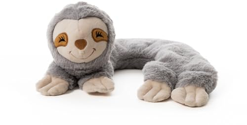 Habibi Plush Premium – 1744 Neck Warmer/Schal/Nackenhörnchen Faultier f. Kinder und Erwachsene, herausnehmbare Körnerfüllung - Wärmestofftier/Wärmekissen zum Erwärmen in der Mikrowelle/Backofen